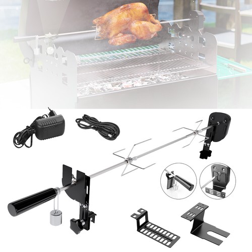 BBQ Drehspieß Grill Rotisserie Spieß mit Motor Edelstahl Elektrischer Grillspieß - Bild 1 von 12