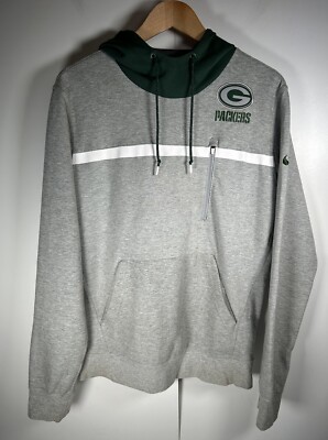 Nike Green Bay Packers Hoodie Herren Medium Grau Grün Pullover NFL Apparel