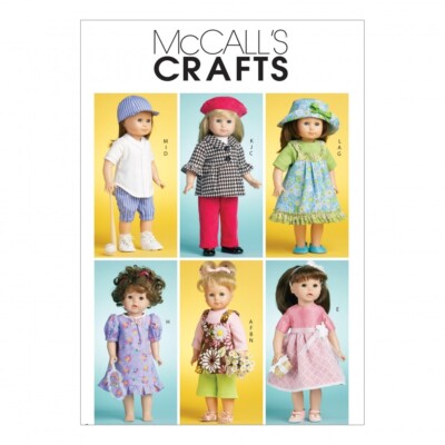 McCalls Crafts Schnittmuster 6137 Puppenkleidung Sommer Kleiderschrank