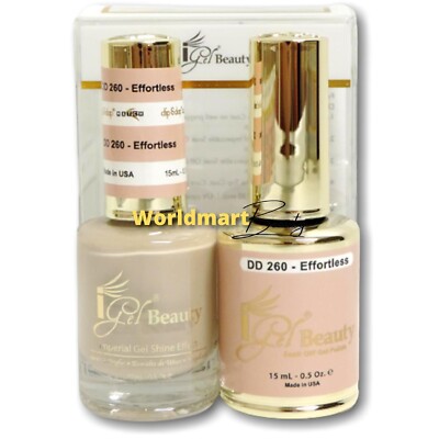 IGel Beauty Gel Nail Polish 0.5oz Gel Color DUO DD260- EFFORTLESS