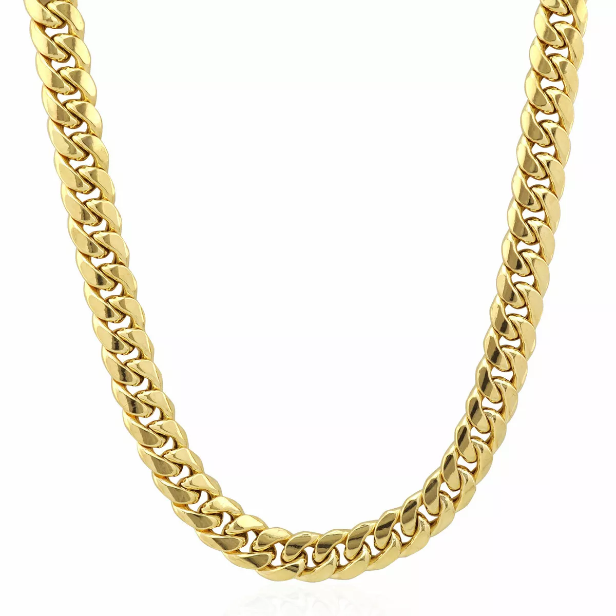 REAL 10K Yellow Gold Miami Cuban Link Chain Necklace 7.5mm 32