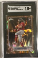 2022 Topps Chrome Gilded BRANDON MARSH RC Lava Gold Etch refractor 7/10 Gem 10