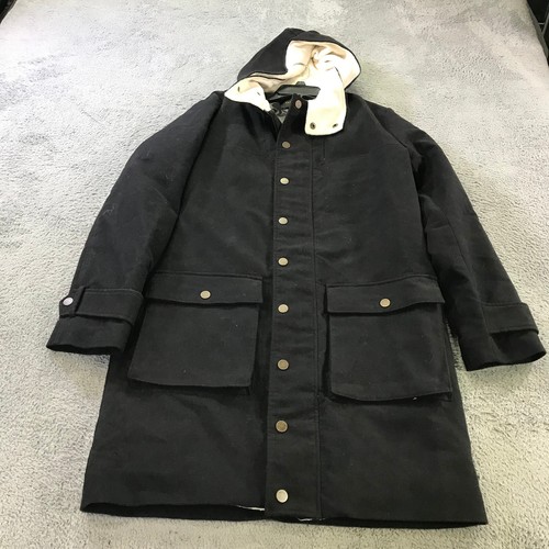 Vaute BROOKLYN Jacket Mens Medium Full Zip Parka Primaloft Coat Black Hoodie - Picture 2 of 13