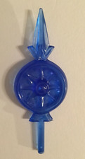 Ceramic Christmas Tree VINTAGE ROUND TOPPER BLUE MEDALLION COMPASS STAR *special