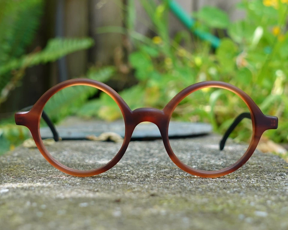 Alexander Matte Brown/Black 43mm Classic Round Eyeglasses - Image 2 of 4