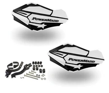 Powermadd Sentinel Handguards Guards White Black Snowmobile Polaris Pro Taper