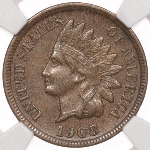 1908-S 1C NGC AU55 Indian Head Cent - Picture 3 of 4