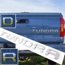 Fit for Toyota Tundra 2014-2021 3D Raised Tailgate Letters Insert Silver Emblem
