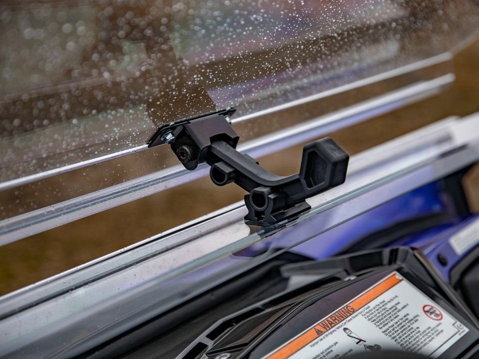 SuperATV Flip Windshield For Yamaha Viking - Heavy Duty Scratch Resistant Polycarbonate