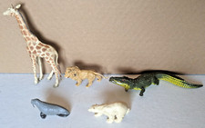 VTG Britains Ltd. 70's Plastic Figures Alligator Lion Giraffe Walrus Polar Bear