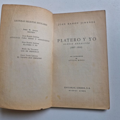 Juan Ramon Jimenez - Platero Y Yo - Losada - Ilust. Atilio Rossi - Picture 2 of 4