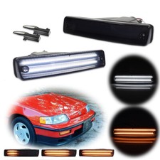 Fits 1990-1991 Honda Crx Switchback Led Turn Signal Lamp Lights Pair Replacement