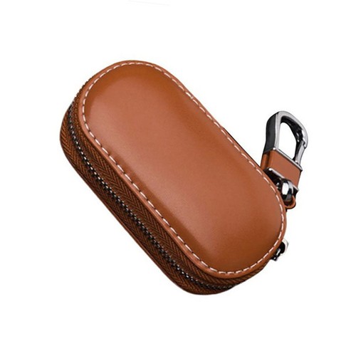 Leather Car Remote Key Zipper Bag Auto Remote Protection Cover Auto Accessories - Picture 4 of 24