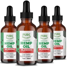 Best Hemp Oil - Natural Wellness (USDA ORGANIC) Made In USA Hemp Seed Oil 4-Pack