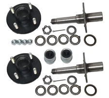 Build Your Axle Stub Kit with 4x4 Hubs Spindle 1.50" x 3.37" Flanged w/ Hardware
