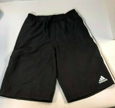 NWT adidas Black Boy's Shorts 3-Stripe Athletic Short Authentic Licensed NEW