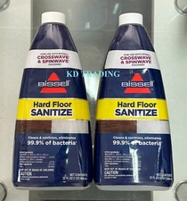 (2-Pk) Bissell HARD FLOOR Wood Ceramic Vinyl SANITIZE for CROSSWAVE & SPINWAVE