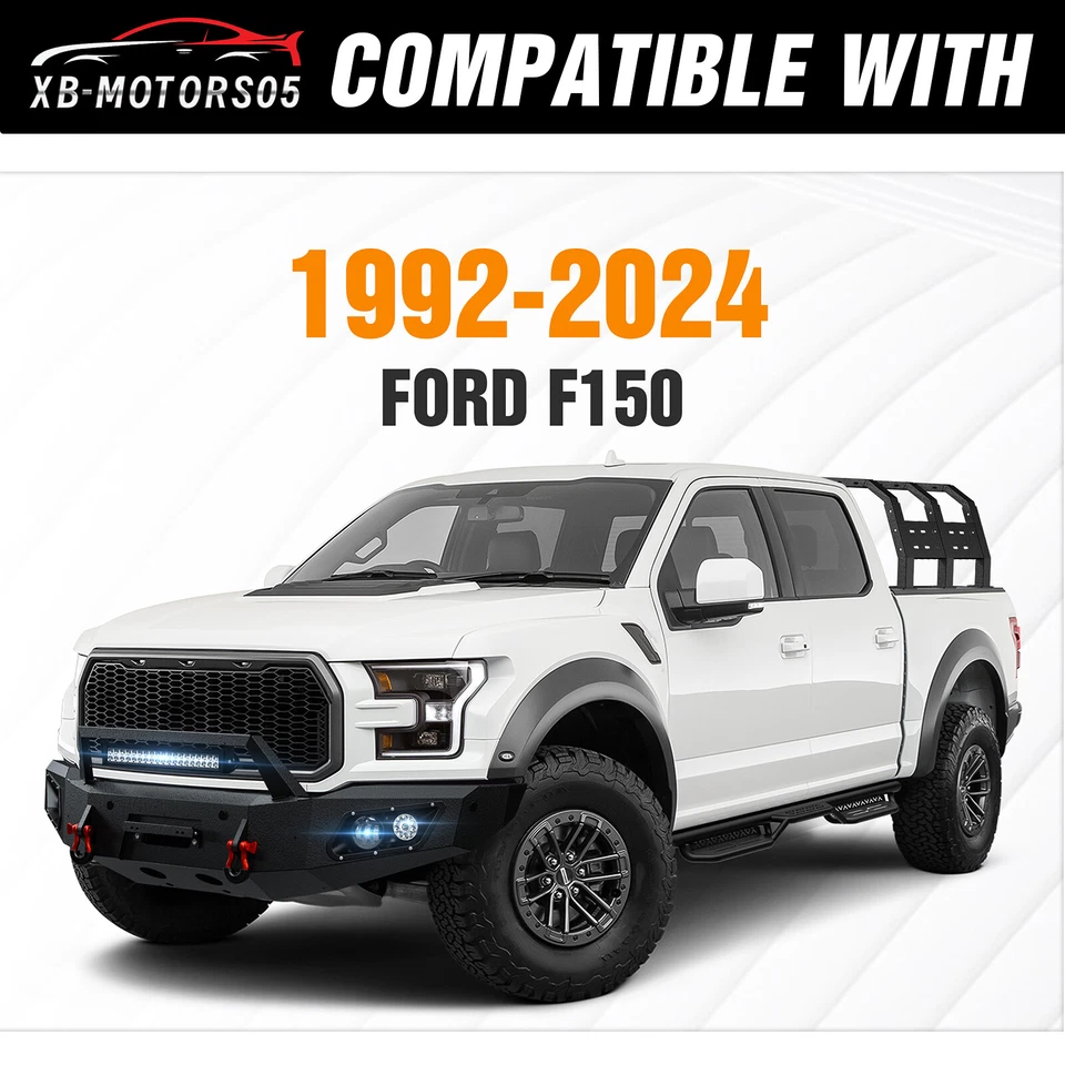 750 LBS Overland Cargo Carrier Full-Size Bed Racks For 1992-2025 Ford F150 - Imagem 2 de 4