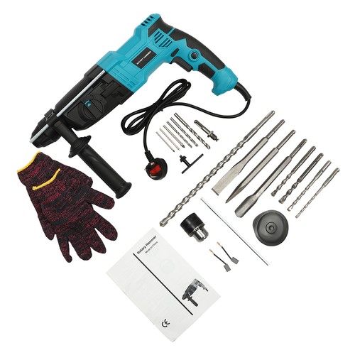 H28-26 220v Hammer Drill 360° Handle Rotation Power Tools For Tv Installation UK - Picture 10 of 24