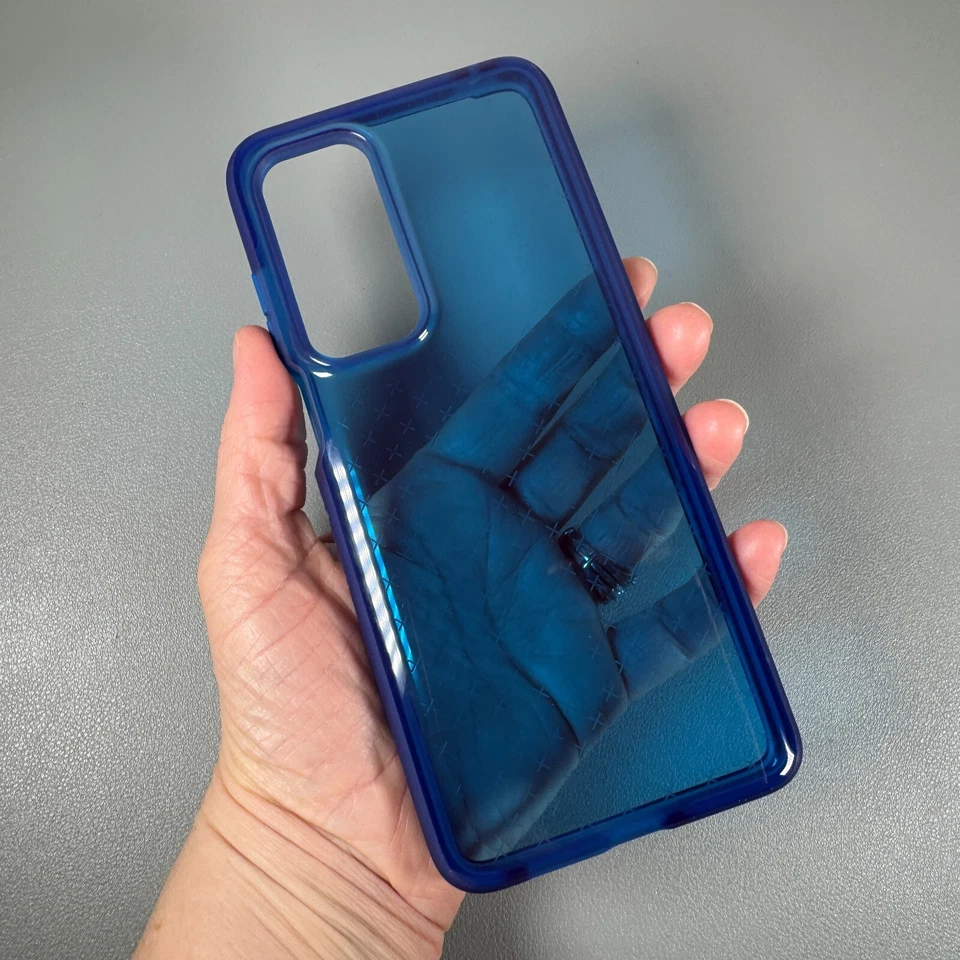 Tech 21 Case for Moto Edge 5G UW 2021 Verizon Compatible | Blue EvoCheck | USED - Image 3 of 4