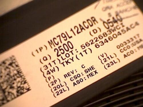 MC79L12ACDR G4  MC79L12AC  SMD  RoHS  [200pcs]  IC  TI  SO-8  (you get 200 pcs.) - Photo 1/2