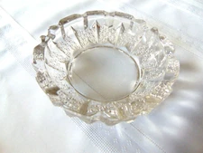 Vintage Glass Ashtray 6-inch Glass Ashtray Clear Crystal Ash Tray FNG Indonesia