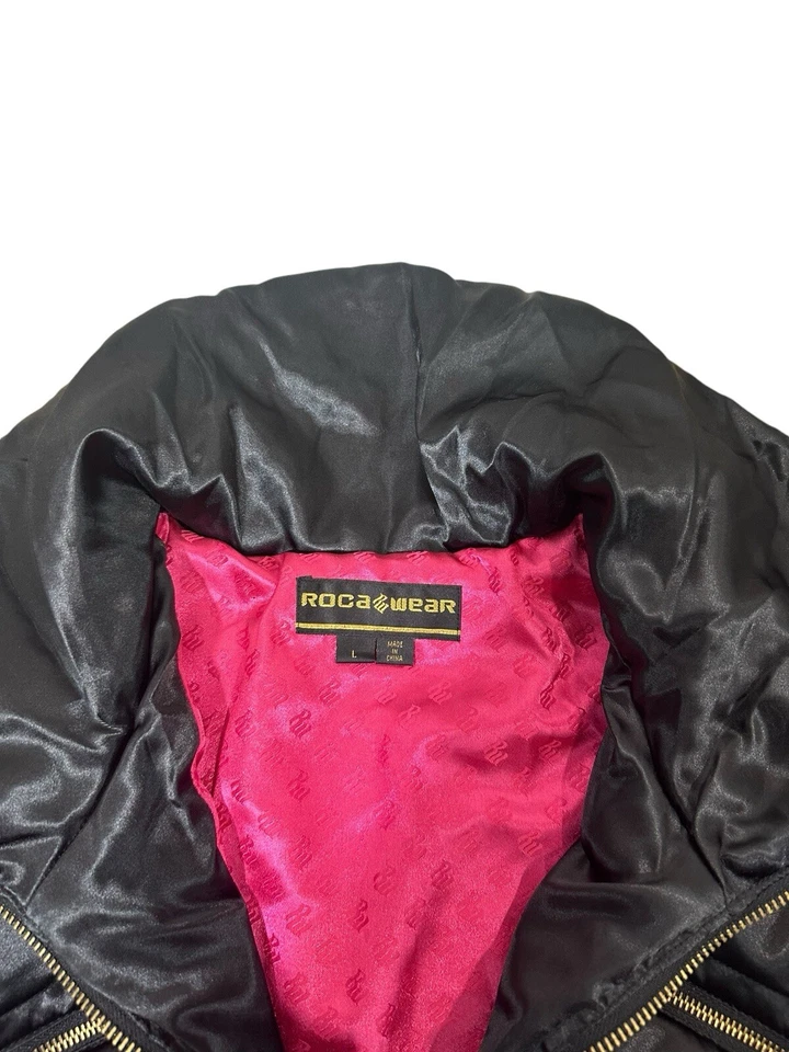 Vintage Rocawear Rhinestone Cropped Coat Jacket Y2K Hip Hop Jay-Z 90’s 2000’s - Image 4 of 4