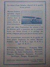 3/1926 PUB AEROPLANE MORANE SAULNIER PUTEAUX AVION ECOLE PARASOL 53 ORIGINAL AD