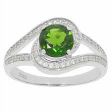 MTO Sterling Silver Semi Mount Ring Setting Round RD 7x7mm Topaz
