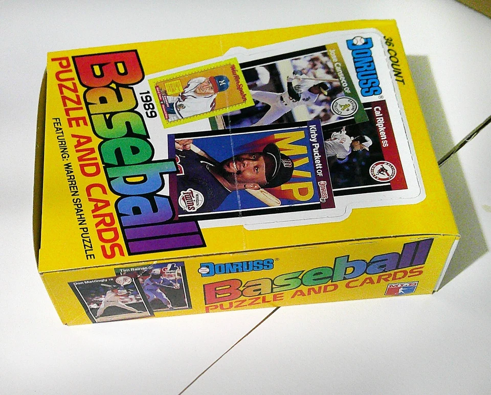 1989 Donruss Leaf 36count BASEBALL WAX BOX Ken Griffey Jr., John Smoltz RCs - Image 4 of 4