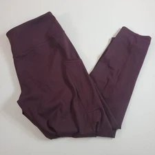 Xersion  Woman Ankle Legging  7/8 High Rise Fitted xl Port Wine Color