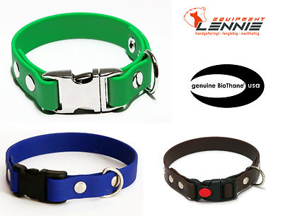 BioThane Hundehalsband/Halsband/Halsung 16 mm, Klickverschluss,Aufdruck,Alu,YKK  | eBay.de