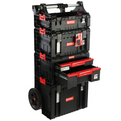 Set Werkzeugkasten auf Rädern, Doppelschublade, Werkzeugkasten mit Griff H139cm