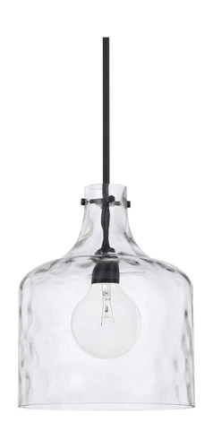 HomePlace Lighting 325717MB Crawford Urban/Industrial Clear Water Glass Jar P... - Picture 1 of 5