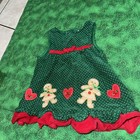 CHRISTMAS Girls Corduroy Jumper Dress Gingerbread Family Green Size 18m — photo 10