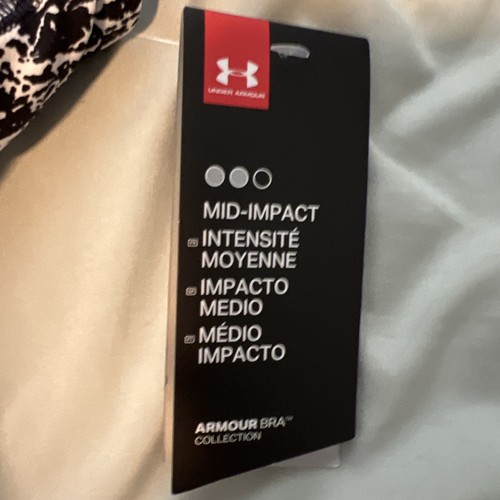 Under Armour Mid Crossback Bra Ladies Medium Impact Athletic Black 2XL NWT XXL - Picture 5 of 5