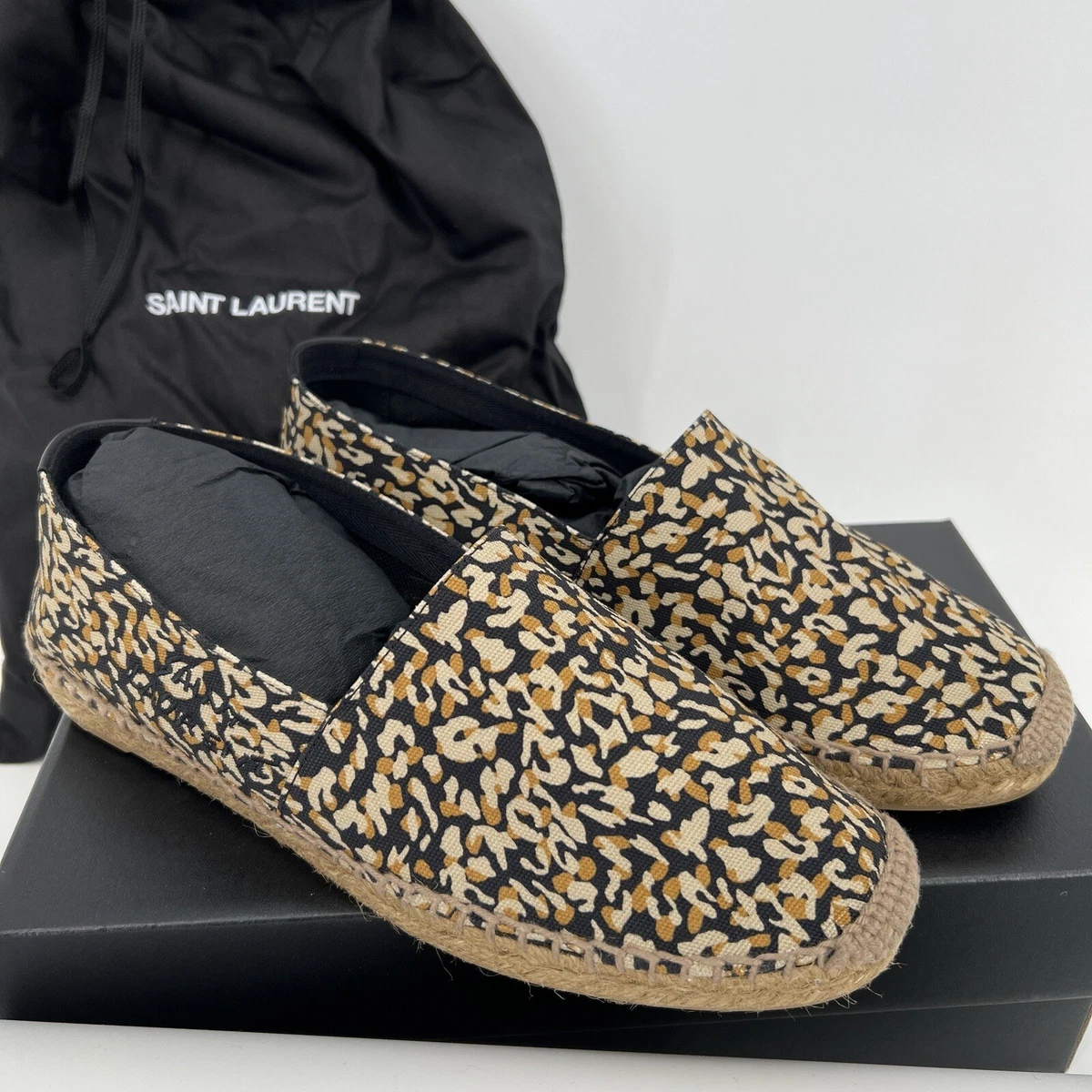 saint laurent signature canvas espadrilles