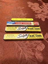 Vintage Scripto Long Leads Blue Black 3 pc lot Mechanical Leads 1pc Sheaffer's