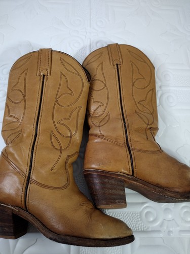 Vintage Bermans All Leather Women's Western/ Cowgirl Boots Size 7B - Picture 10 of 24