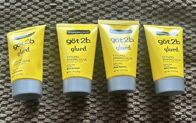 4 Tubes (1.25 oz each) Schwartzkopf got2b Glued Styling Spiking Hair Glue