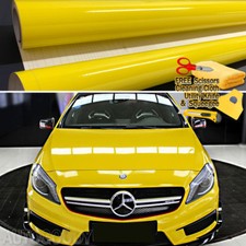108 X 60 Super Gloss Yellow Vinyl Film Wrap Sticker Air Bubble Free 9ft X 5ft