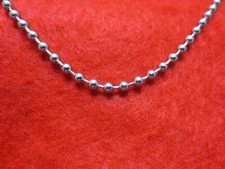 36 INCH 3.2mm STAINLESS STEEL SILVER BALL CHAIN WITH A LOBSTER CLAW CLASP