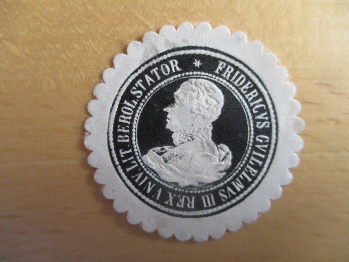 39237) Siegelmarke - FriedericusGuilemus III Rex Vniv. Lit