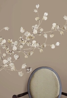 RoomMates Silver Dollar Branch Peel And Stick Giant Wall Decal