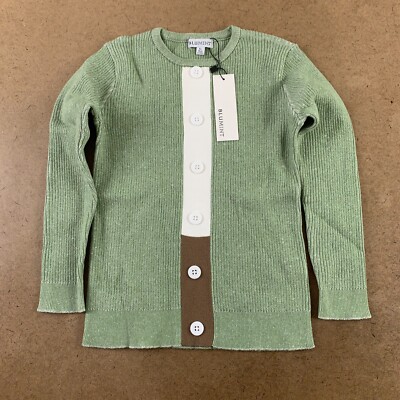 Blumint Boys Size 6 Palm Green Erie Button Accent Crew Neck Pullover Sweater NWT