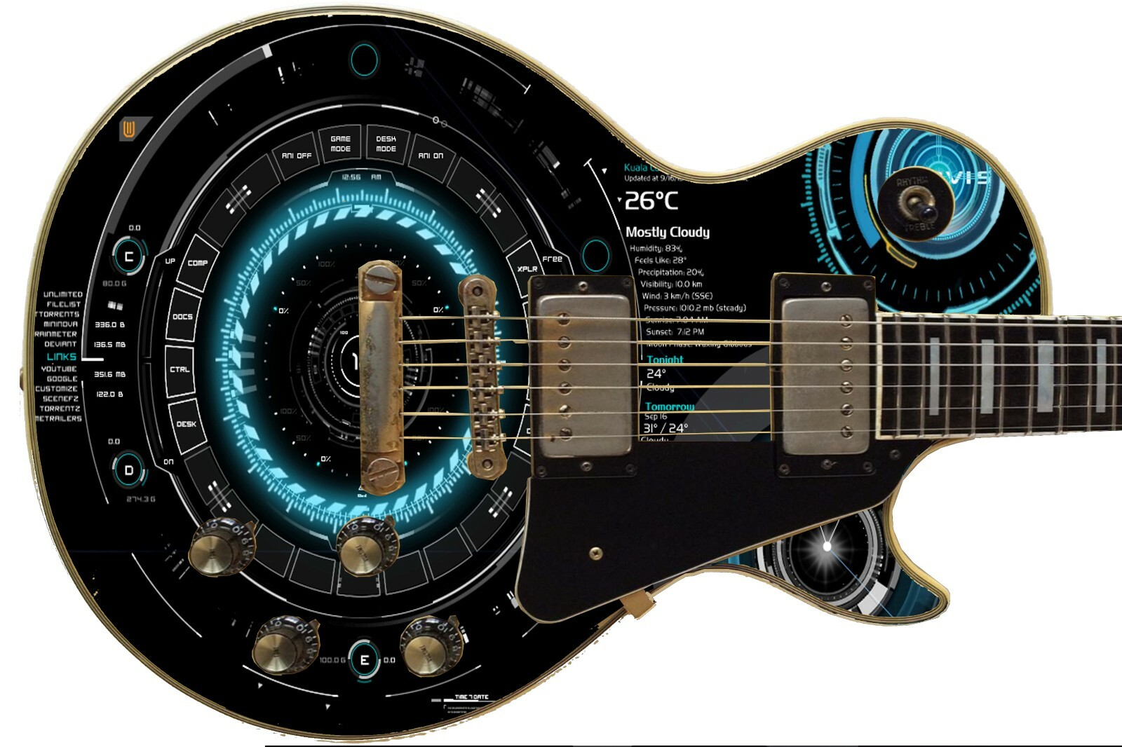 can you play electric guitar in the rain