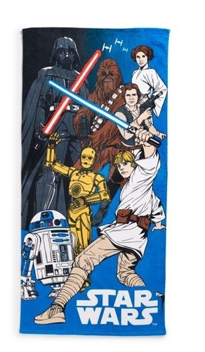 Beach Towel Star Wars Kids Collection for Kohls Vader Luke Leia 28" x 58" NWT