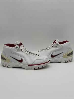 Nike Air Zoom Generation LeBron James White Red 2004 Size 11.5