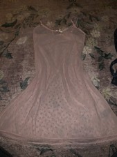 Pink Polka Dot Full Slip with Lace, Bow Accents, Adjustable Spaghetti Straps