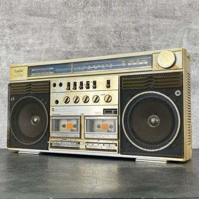 Toshiba RT-S83 BomBeat Boombox Dual Cassette 4-Way AM FM Radio